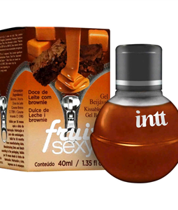 FRUIT SEXY GEL BEIJVEL SABOR DOCE DE LEITE COM BROWNIE 40ML INTT