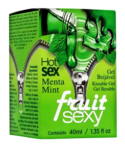 FRUIT SEXY GEL BEIJVEL SABOR MENTA 40ML INTT