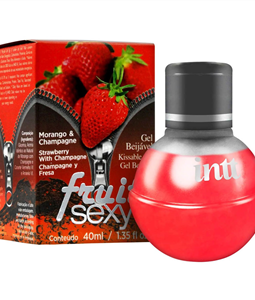 FRUIT SEXY GEL BEIJVEL SABOR MORANGO & CHAMPAGNE 40ML INTT