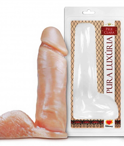 PRTESE PURA LUXRIA REALSTICO COM ESCROTO 20,5X4,7 CM SEXY FANTASY