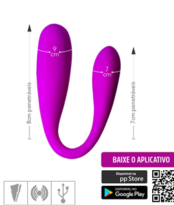 Vibrador Para Casal August Controlado Via Bluetooth SI (6049) - Magenta