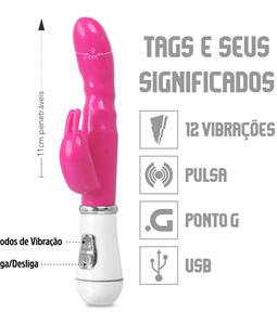 VIBRADOR PONTO G RECARREGAVL VP (PG015R) - ROSA