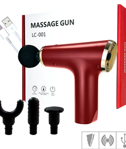 Vibrador Recarregvel Massage Gun SI (7930) - Vermelho