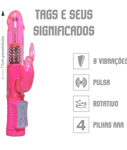 VIBRADOR ROTATIVO 8 VIBRAES SI (5458) - ROSA