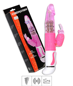 VIBRADOR ROTATIVO COM ESTIMULADOR COELHO FASCINATION SI (5377) - ROSA