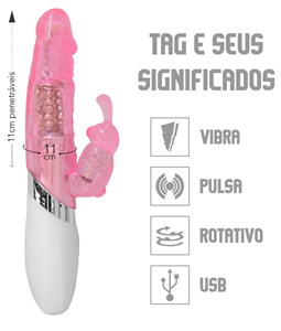 VIBRADOR ROTATIVO RECARREGVEL HALOY SI (5481) - ROSA